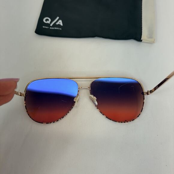 Quay Australia High Key 126 Aviator Sunglasses Brown Lens Cat3 + original case main image 4